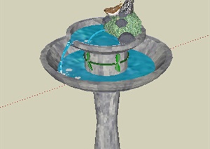 园林景观之喷泉水景设计SU(草图大师)模型19