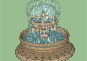 园林景观之喷泉水景设计SU(草图大师)模型37