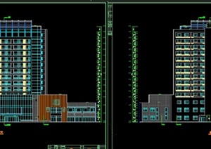 某沿街14层酒店式公寓建筑设计全套施工图