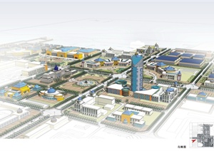 某蒙古城镇中心区城市建筑规划设计方案jpg格式