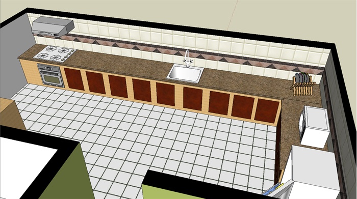 室内装饰之住宅空间设计方案SU模型9(3)