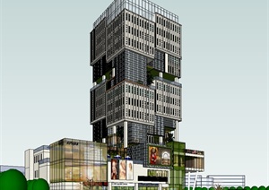 某现代城市综合体建筑设计SU(草图大师)模型
