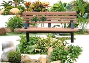 多款园林坐凳、景石、植物素材PSD格式