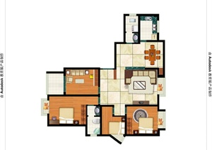 某住宅室内设计方案图PSD格式