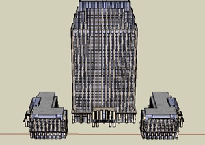 某新古典办公大楼建筑设计SU(草图大师)模型