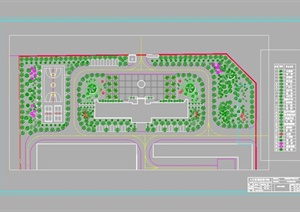 某办公楼园林景观设计施工图（含CAD图例）
