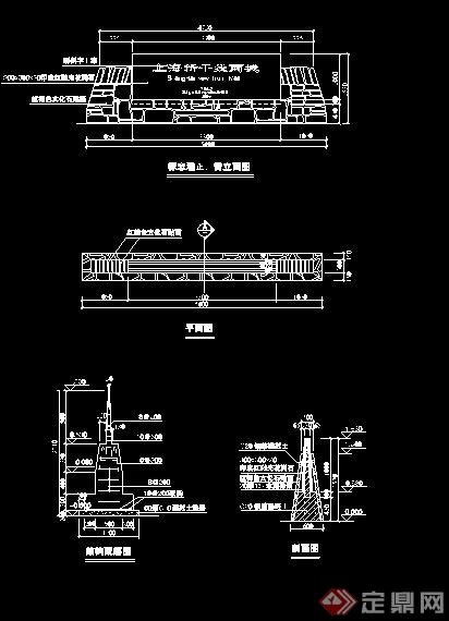 某商场牌坊施工设计方案图CAD(1)