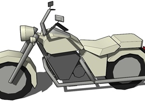 交通工具一辆摩托车SU(草图大师)模型