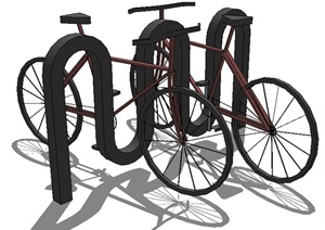 一个自行车停放处组合SU(草图大师)模型