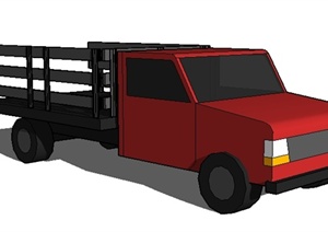 一辆小卡车SU(草图大师)模型
