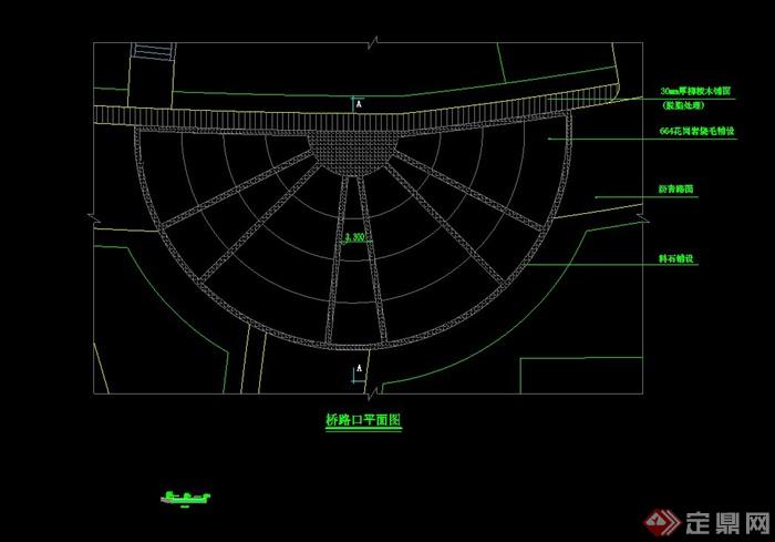 某桥路口景观设计CAD施工图(1)