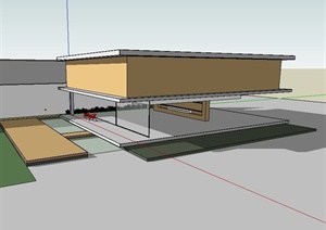 某住宅建筑框架设计SU(草图大师)模型