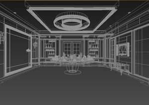 某欧式室内餐厅装饰设计3DMAX模型