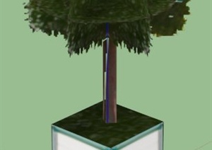 某园林景观树池设计SU(草图大师)模型素材11