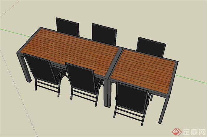 室内桌椅设计SU模型(1)