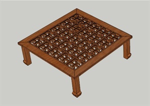 设计素材之桌子设计SU(草图大师)模型3
