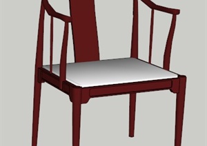 某中式靠椅设计SU(草图大师)模型