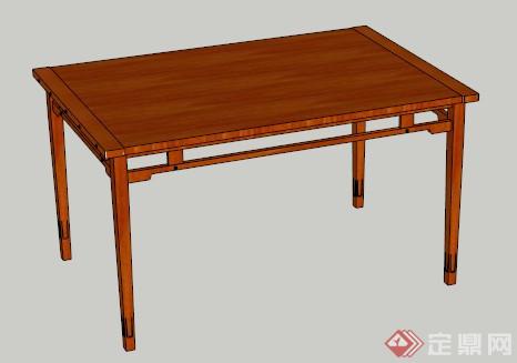 设计素材之现代桌子设计su模型1