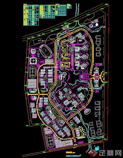  某大學總平面規劃佈置圖,方案設計細緻,設計內容也比較豐富