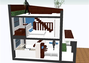 某小型住宅室内装饰设计SU(草图大师)模型