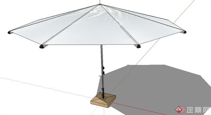 一个户外遮阳伞su模型(1)
