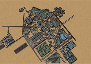 某地下城镇设计SU(草图大师)模型