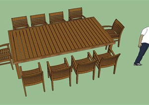 某露天桌椅设计SU(草图大师)模型