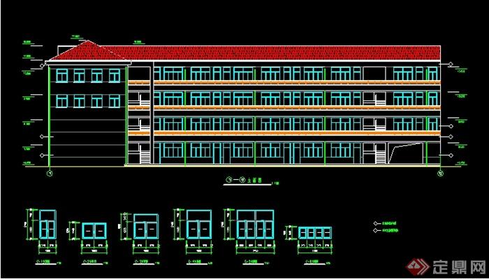 某中学教学楼建筑设计全套施工图(1)