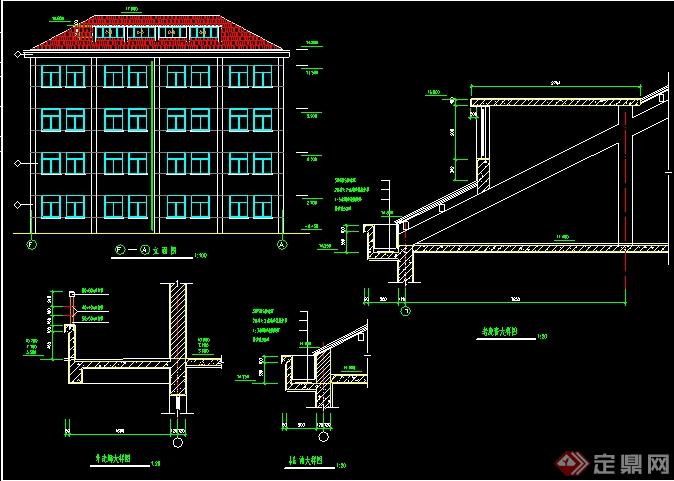 某中学教学楼建筑设计全套施工图(2)