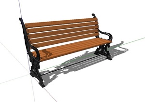 园林景观靠椅设计SU(草图大师)模型