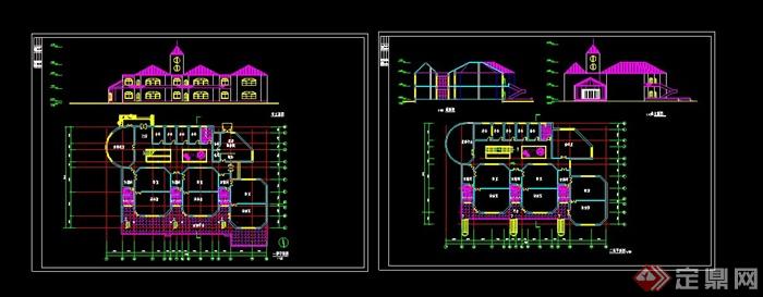某幼儿园建筑设计CAD方案图1(2)