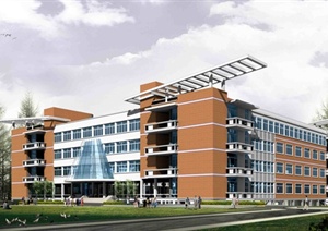 三张学校教学楼建筑设计效果图jpg格式