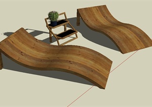 设计素材之躺椅设计素材SU(草图大师)模型