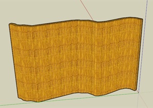 某竹子制作的窗帘SU(草图大师)模型