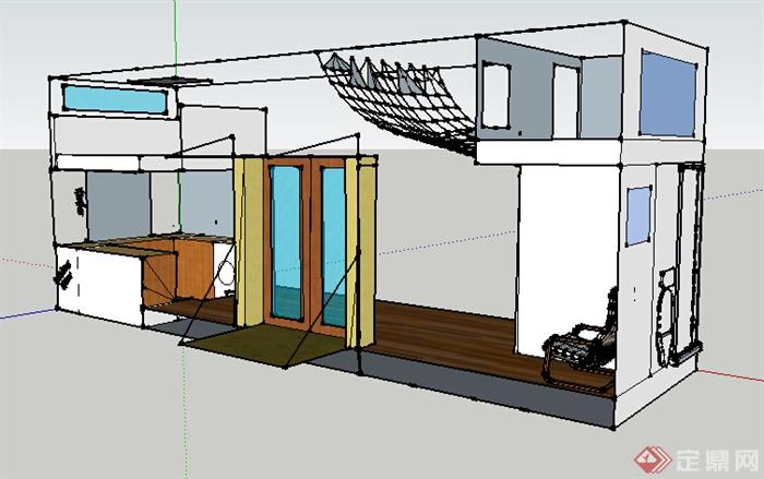 室内装饰之住宅空间设计方案SU模型14(1)