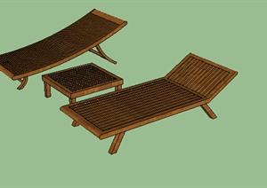 设计素材之躺椅设计素材SU(草图大师)模型1
