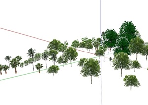 设计素材之景观植物乔木素材SU(草图大师)模型