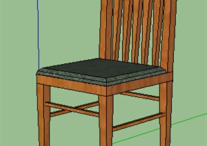设计素材之家具木质座椅素材SU(草图大师) 模型