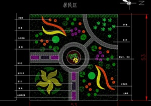 某现代小游园景观绿化设计方案图（dwg格式）1