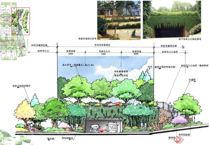 某小区两个居住区景观方案设计图(2)