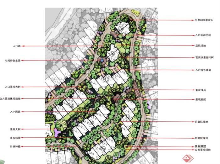 某小区两个居住区景观方案设计图(5)