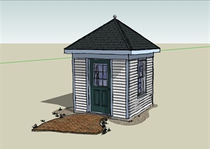 某小型居住房设计SU(草图大师)模型素材1
