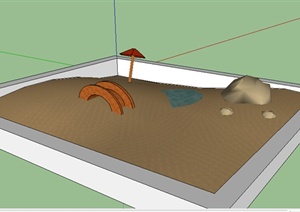 某体育沙坑设计SU(草图大师)模型素材