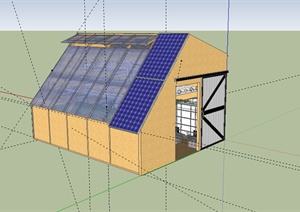 某温室种植房设计SU(草图大师)模型素材