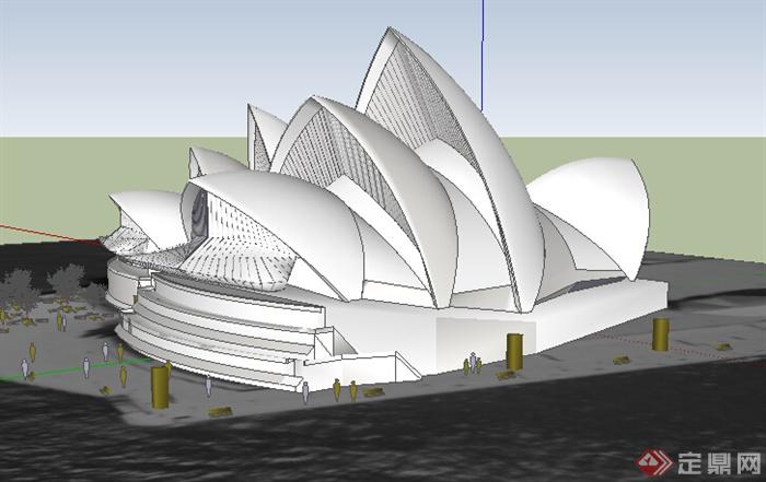 悉尼歌剧院建筑设计方案su模型(1)