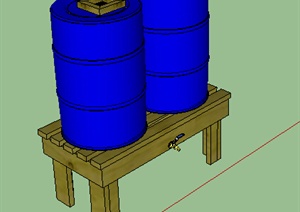 设计素材之取水桶素材SU(草图大师)模型