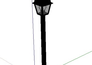 一盏简约庭院灯设计SU(草图大师)模型