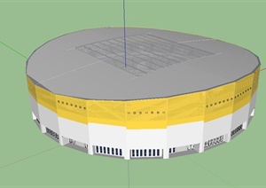 某篮球馆建筑设计SU(草图大师)模型