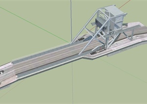 某高架桥部分设计SU(草图大师)模型