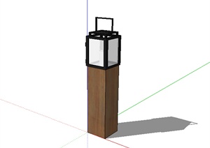 某园林室外地灯设计SU(草图大师)模型